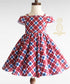 4T Patriotic Plaid 4th of July dress - Ready to Ship