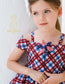 4T Patriotic Plaid 4th of July dress - Ready to Ship