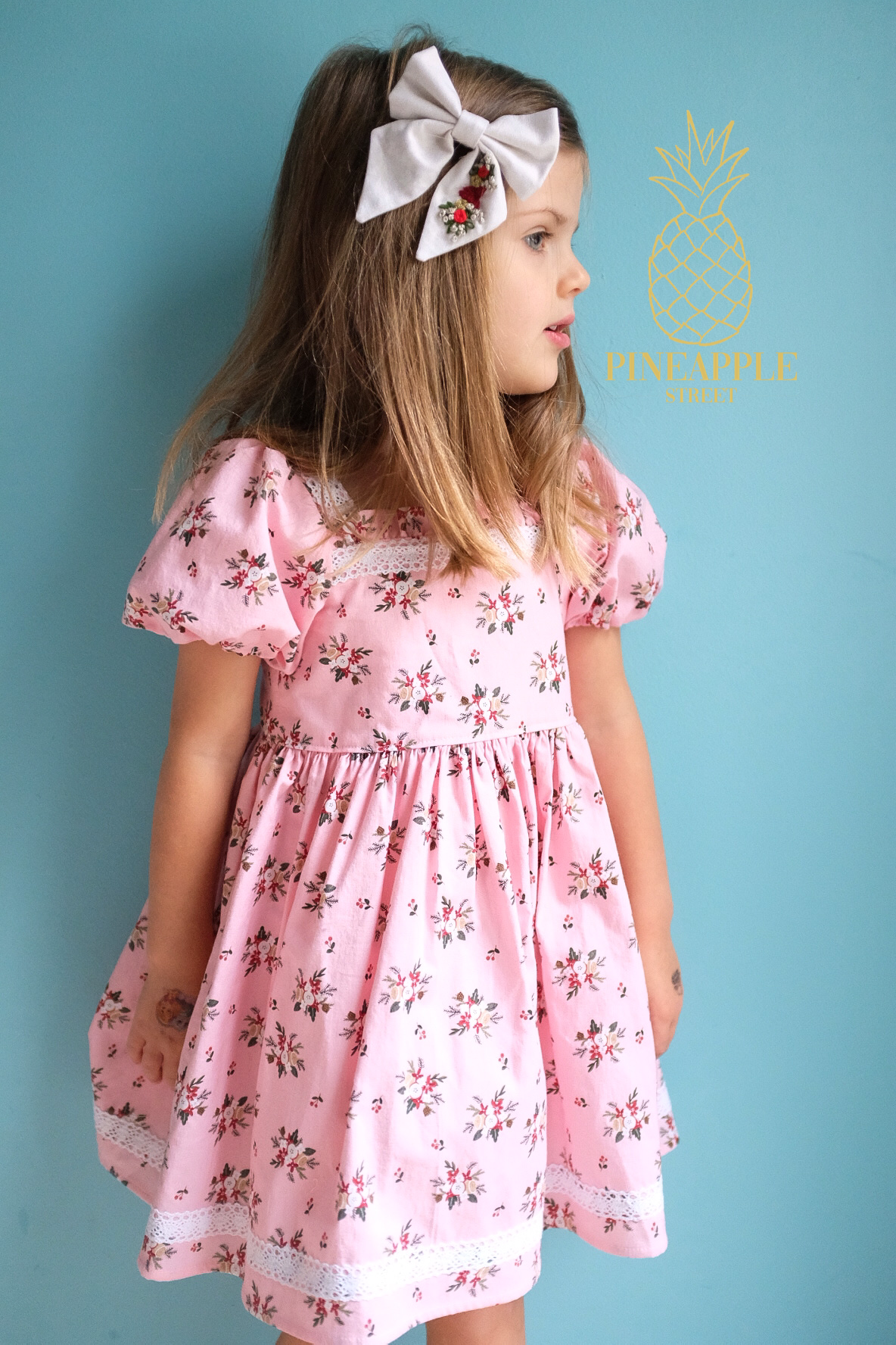 4T Ready to Ship Pink Christmas Dress