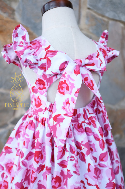 3/4T Dozen Roses High Low Dress - Ready to Ship