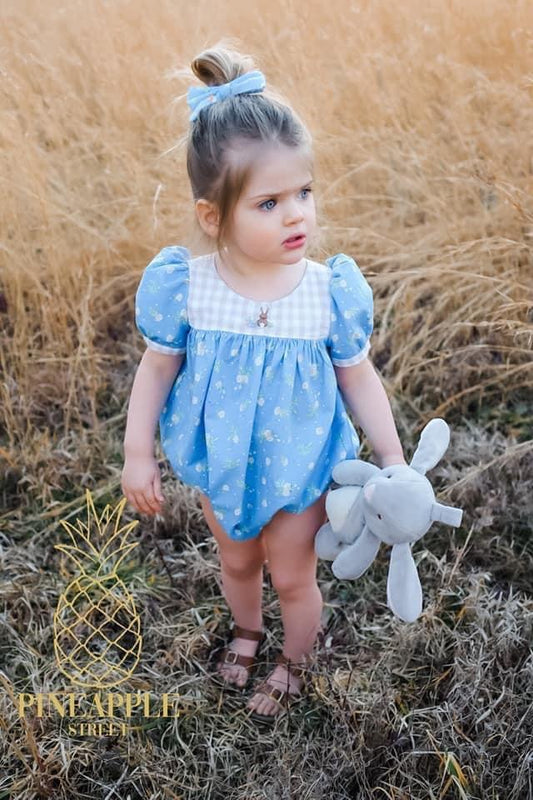 3T Easter Hand Embroidered Romper - Ready to Ship