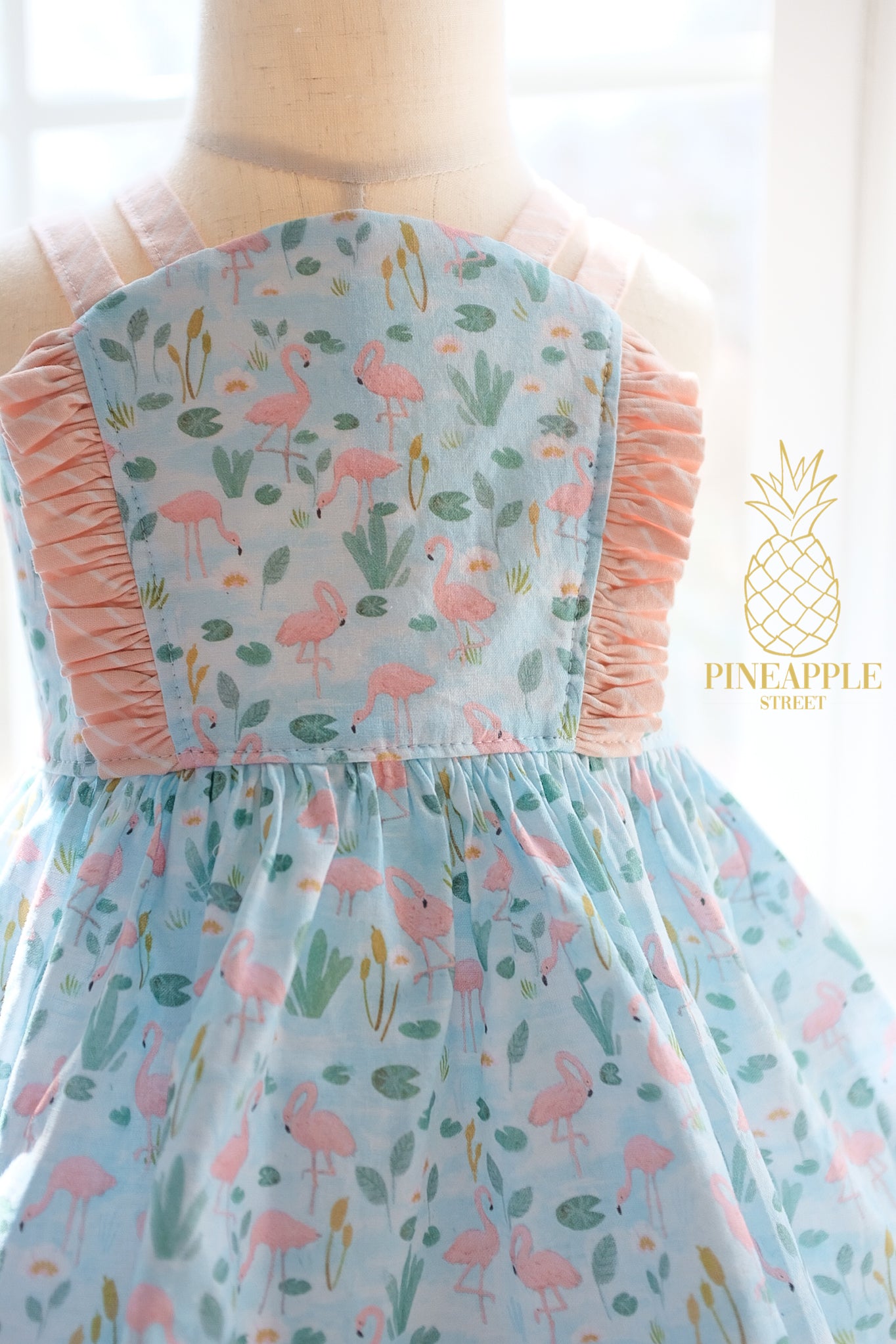 3T Flamingo sun dress - Ready to Ship