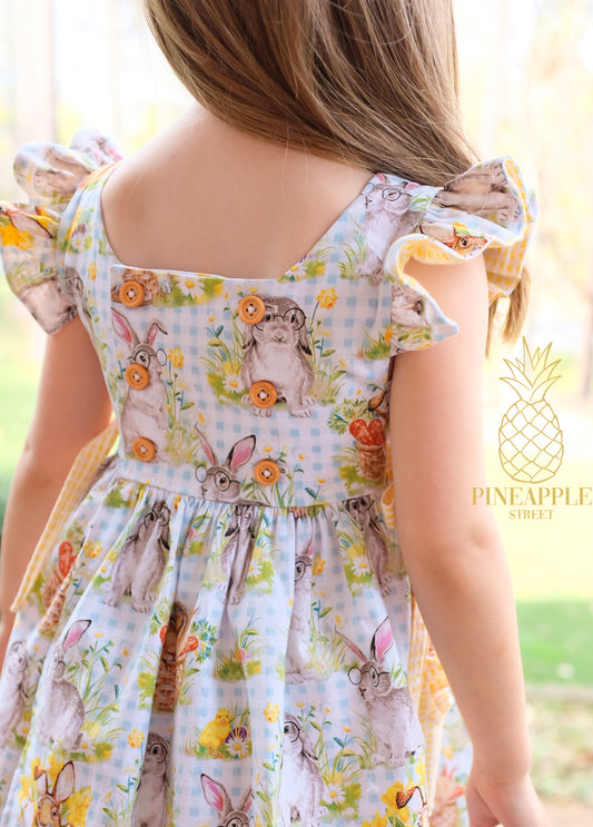 Size 4 Bunny Easter dress  - Ready to Ship