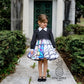 Size 4 Nevermore Wednesday Dress with Stained Glass Window